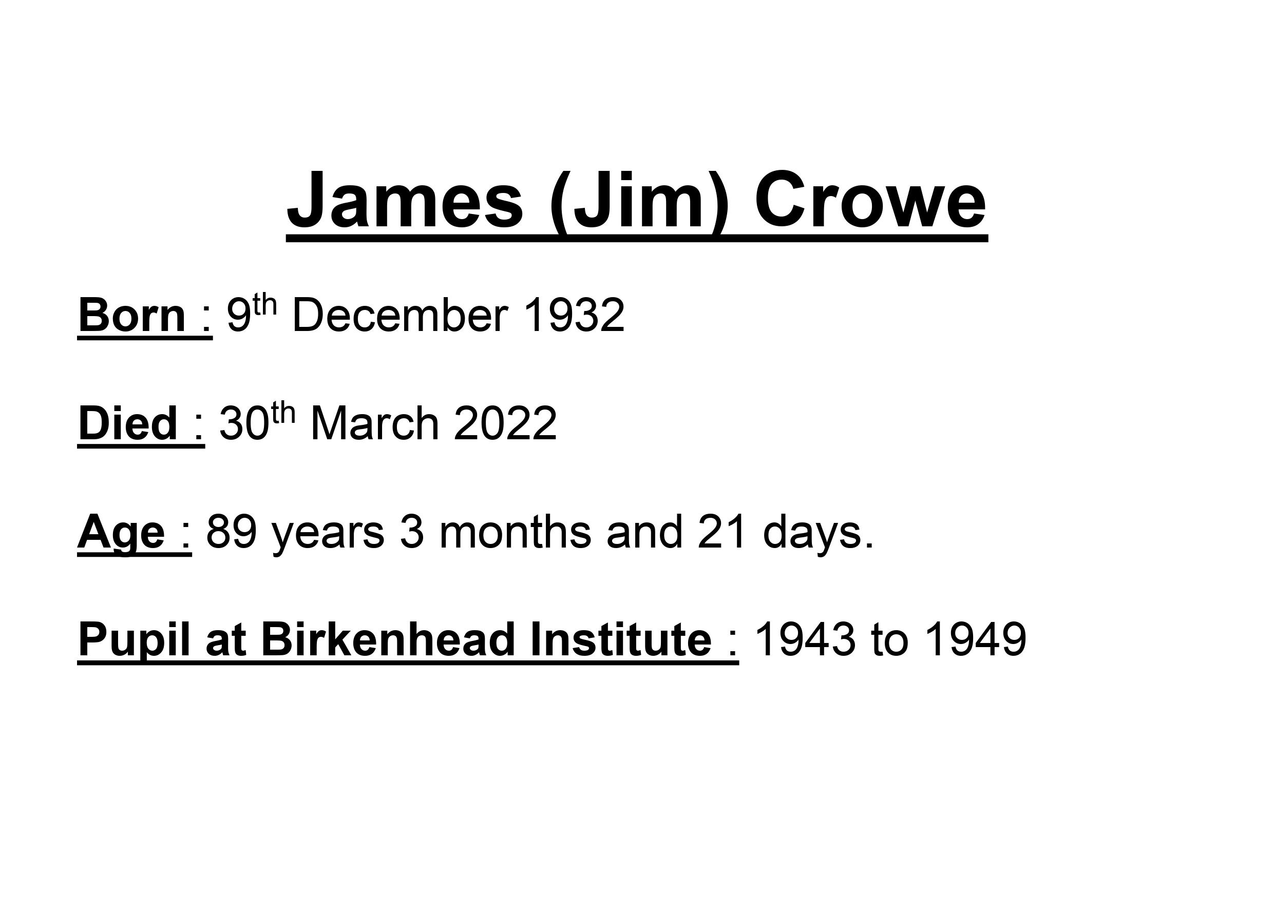 Jim Crowe