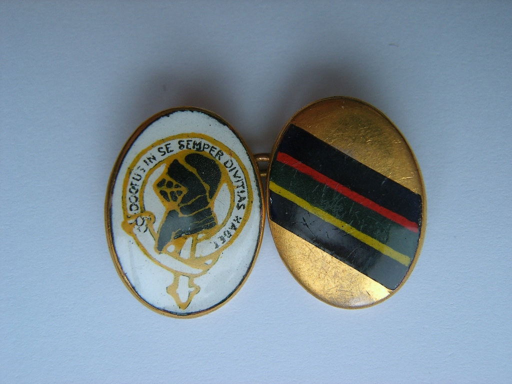 Photograph of Hand Painted Cuff Links