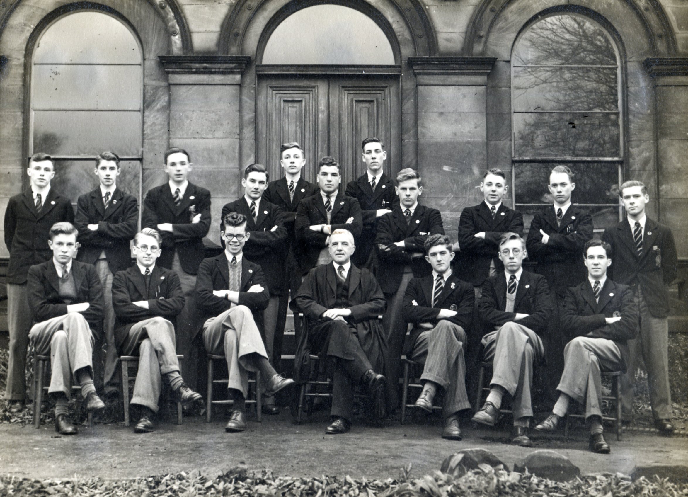 Photograph of School Prefects 1947/48, Whetstone Lane