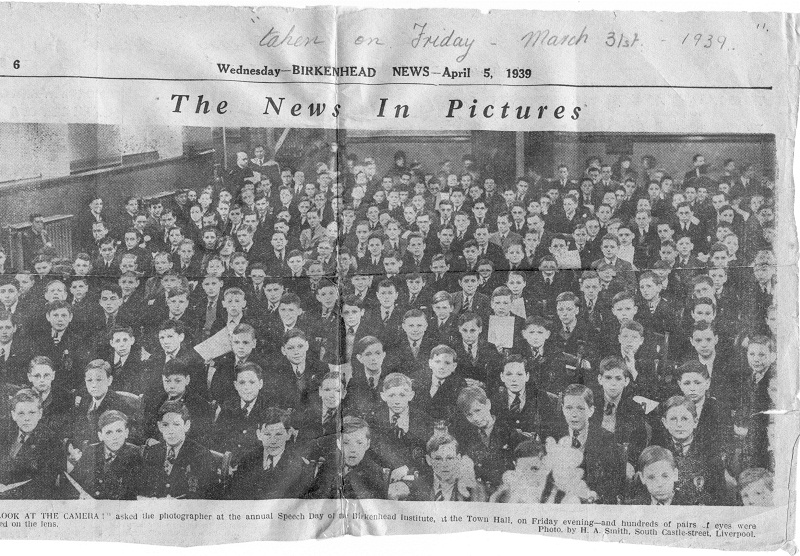 Photograph of School Speech Day 1939, Birkenhead Town Hall